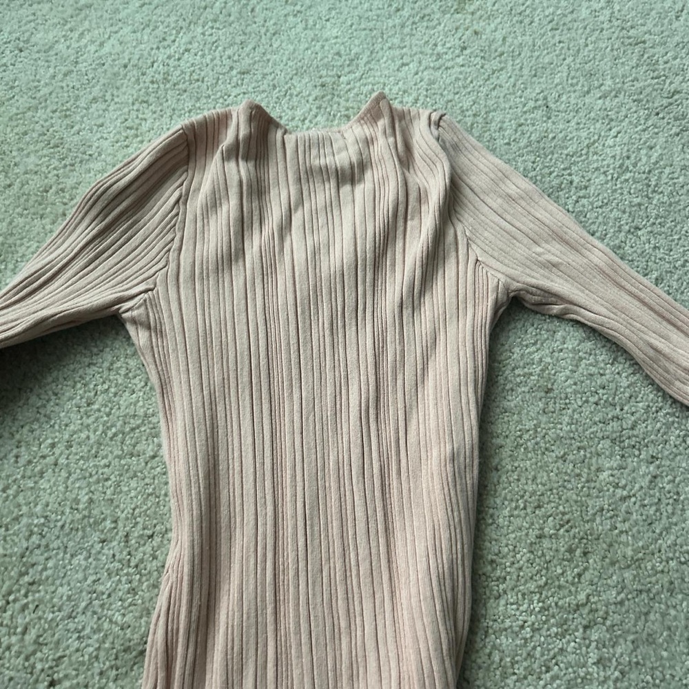 Forever 21 Blush Ribbed Knit Top